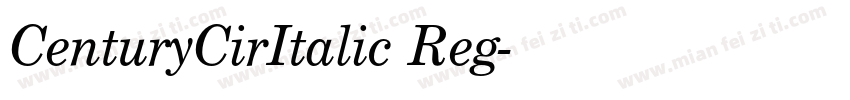 CenturyCirItalic Reg字体转换